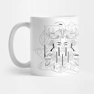 paninaro metal madness in ecopop abstract woman kaiju arts Mug